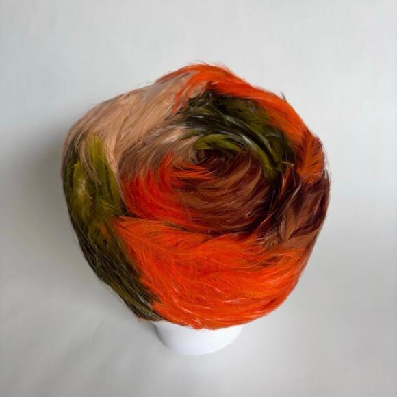 D’ORSAY DORSAY Vintage Feather Pillbox Statement Church Hat - Picture 6 of 8